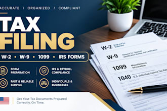 prepare and file w2, w9, 1099 and irs tax forms