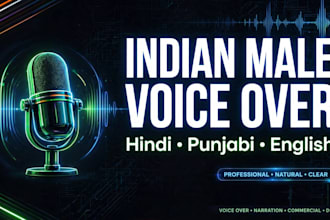 do hindi punjabi english male voice over in 24 hours