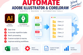 create custom scripts and macros for illustrator and coreldraw