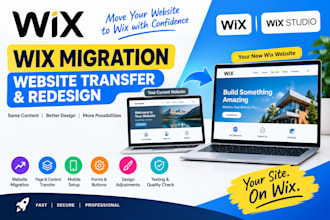 migrate your website to wix or wix studio, design wix, wix migration
