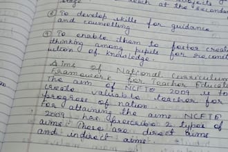 write assignments or summaries in neat handwriting and scan them as pdf