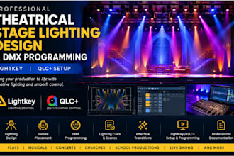 do theatrical stage lighting design and program dmx lighting lightkey qlc setup