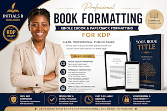 do ebook formatting, kindle ebook formatting and kdp paperback formatting