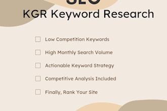 do kgr keyword research and SEO competitor analysis