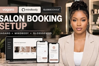 setup vagaro gloosgenius mindbody for beauty spa skincare booking website