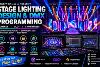 do stage lighting design and dmx programming lightkey qlc and showxpress setup