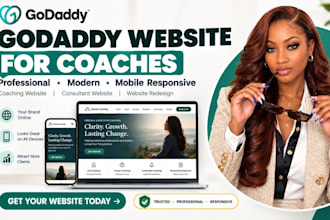 design a professional godaddy website for coaches and consultants
