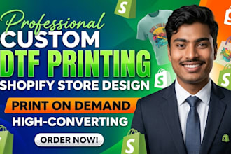 design custom dtf print website for shopify print on demand