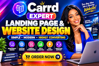 design carrd landing page redesign carrd website design