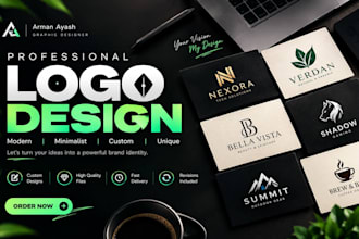 esign a modern minimalist logo with a premium look