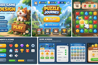 design professional mobile game UI for your game
