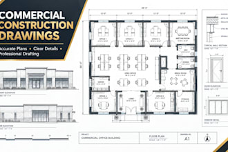 create professional commercial construction drawings and plans