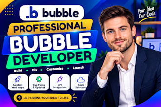 build a bubble io website, web app or mvp