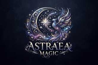 design a magical and creative magic logo for your brand