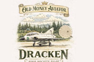 create a vintage aviator plane logo with classic aviation style