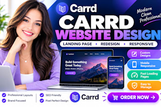 carrd landing page design, redesign carrd website