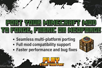 port your minecraft mod to forge, fabric or neoforge mod porting