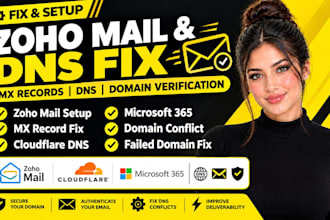 do zoho mail mx records dns record domain conflict cloudflare microsoft panel