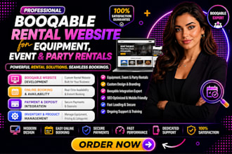 build booqable rental website booking for equipment tool, event and party rental