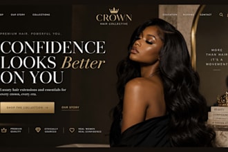 hair extension hair website hair shopify store hair extension store design