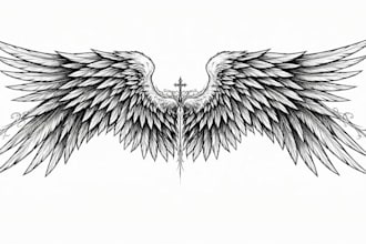 design a professional black and grey tattoo for you