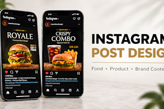design instagram posts for food, product and business brands