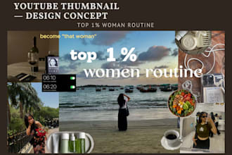 design aesthetic youtube thumbnails for vlogs and lifestyle