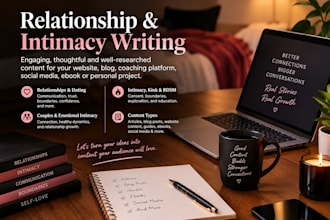 write relationship, intimacy, kink and bdsm contents