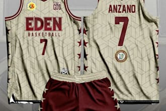 design a custom baskeball jersey and sports logo