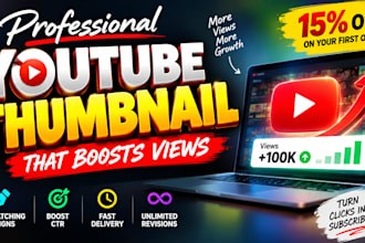 design a professional youtube thumbnail that boosts views