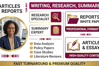 create content, reports, research and summaries