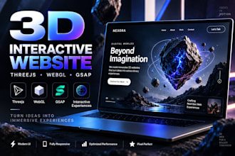 build a 3d interactive website with threejs, webgl and gsap