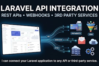 integrate any API webhook or third service with laravel