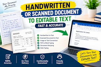 convert handwritten or scanned documents into editable text