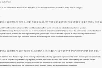 professional korean translation reviewer, proofreader