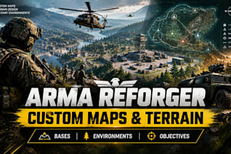 create custom arma reforger maps, terrains, bases and military environments
