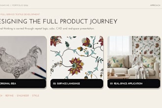 create seamless textile patterns for fabric and home decor