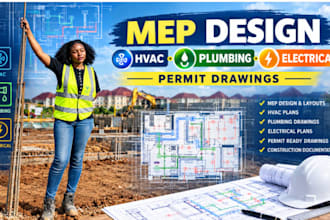 do mep design, hvac, plumbing, electrical permit drawings