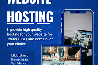 do web hosting , domain registration, wordpress installation ,customize dns