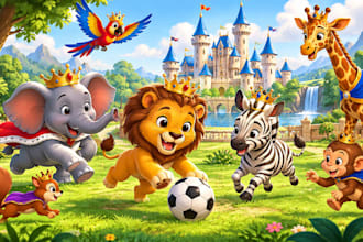 illustrate children book, picture illustration for children book