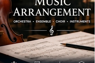 professionally arrange your music for orchestra, ensemble, choir, or solo
