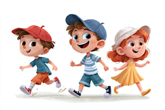 illustrate children story book illustration, water color
