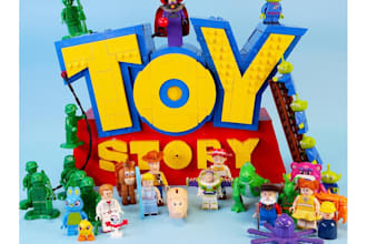 do 3d lego moc design model for your company or store logo with pdf instruction