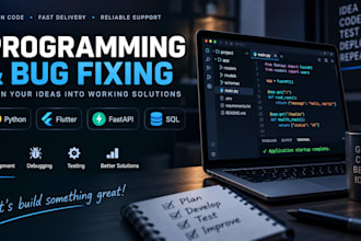 debug, fix, and develop python programs and apis