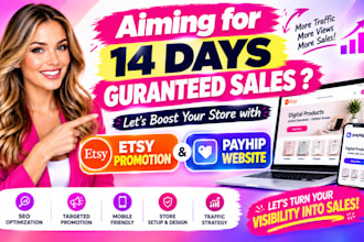 promote payhip and etsy shop, payhip store setup, payhip website, etsy promotion