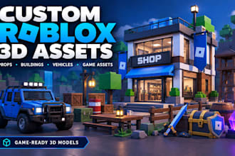 create custom 3d models and game assets for roblox