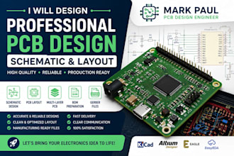 design professional pcb layout, schematic, and electronics boards