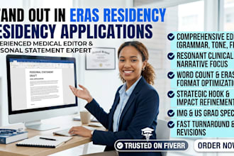edit your residency personal statement for eras medical residency