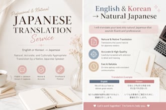 translate english and korean into japanese