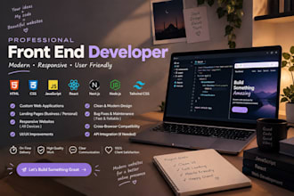 create a modern responsive front end website